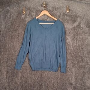 Arach&cloz V Neck Long Sleeve Sweater Viscose Blend Womens Large